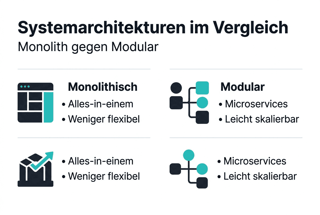 Infographic comparing event management system architectures