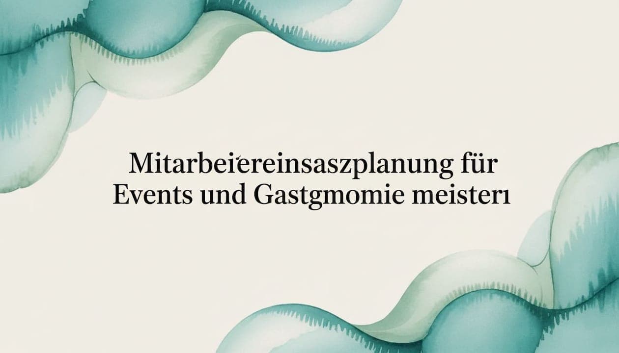 Mitarbeitereinsatzplanung für Events und Gastronomie meistern