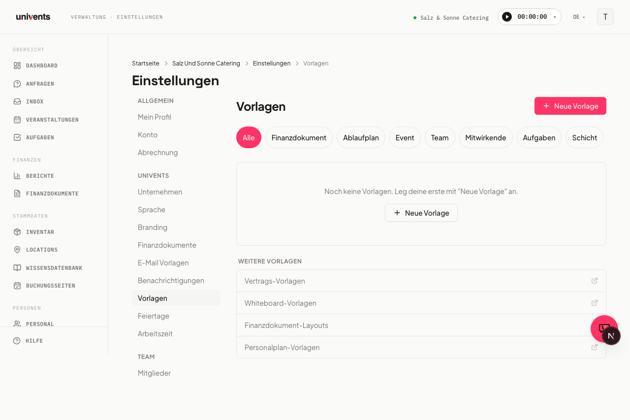 Positionsvorlagen erstellen & einfügen