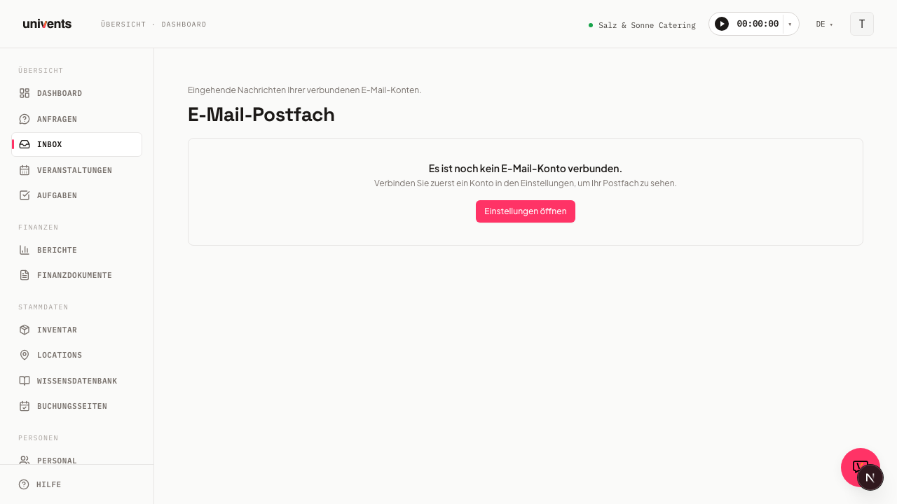Inbox: E-Mails in Univents bearbeiten & verknüpfen